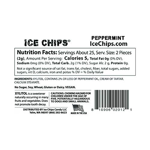 Ice Chips Xylitol Candy 6 Tins Variety Pack; Low Carb, Gluten