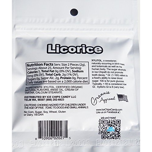 Ice Chips Xylitol Candy In Resealable Pouch 1 Oz 8 Pack Assort