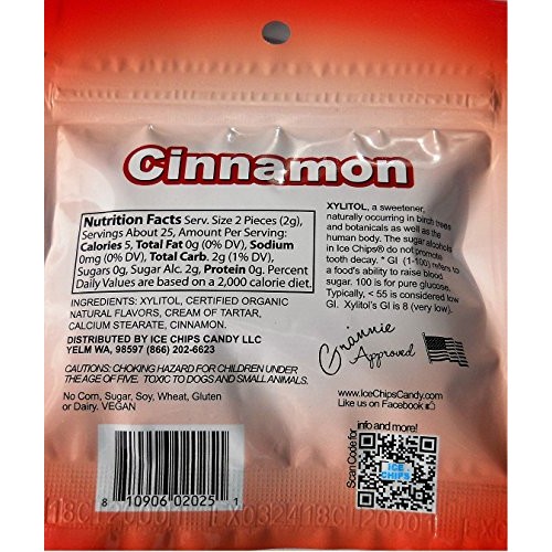 Ice Chips Xylitol Candy In Resealable Pouch 1 Oz 8 Pack Assort