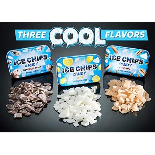 Ice Chips Xylitol Candy Tins Lemon, 3 Pack - Includes Band As