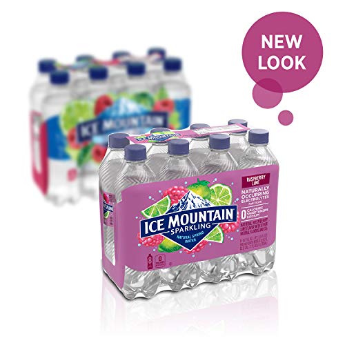 Ice Mountain Sparkling Water, Raspberry Lime, 16.9 oz. Bottles ...