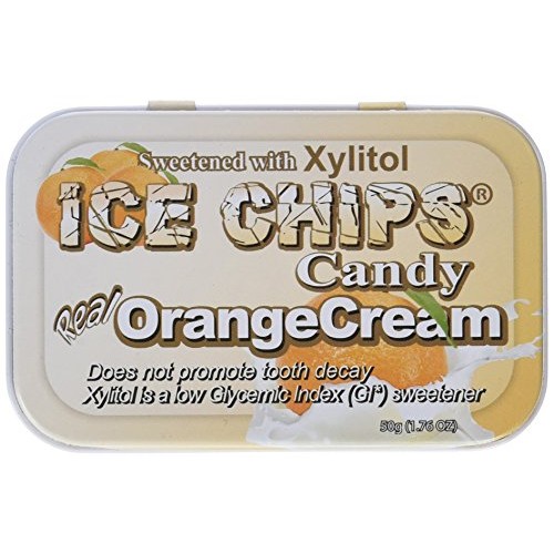 Ice Chips Hand Crafted Candy Tin Orange Cream -- 1.76 Oz