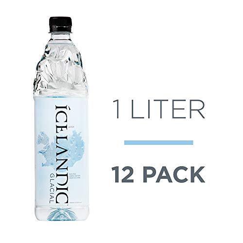 Icelandic Glacial Natural Spring Alkaline Water, 1 Liter 12 Count