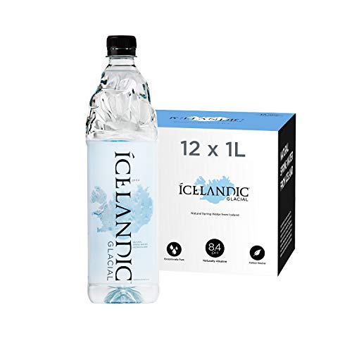 Icelandic Glacial Natural Spring Alkaline Water, 1 Liter 12 Count
