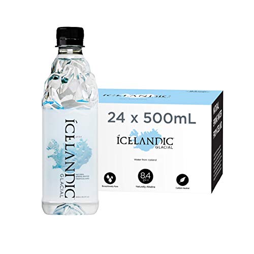Icelandic Glacial Natural Spring Alkaline Water, 500 Ml 24 Count