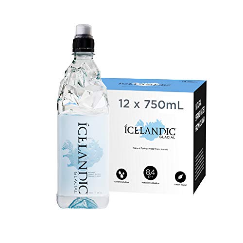 Icelandic Glacial Natural Spring Alkaline Water, 750 Ml 12 Count