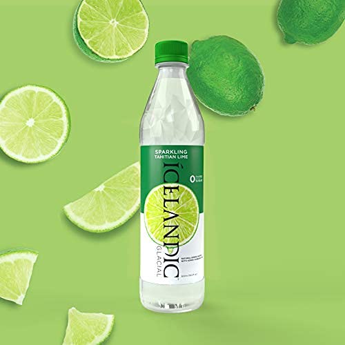 Icelandic Glacial Sparkling Water, Tahitian Lime, 500 ml, 12 Count