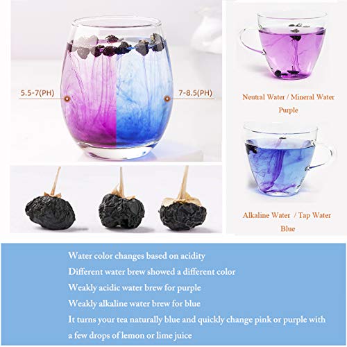 Ichatea 2.82Oz Dried Black Goji Berries Tea Medlar| Herbal Wild