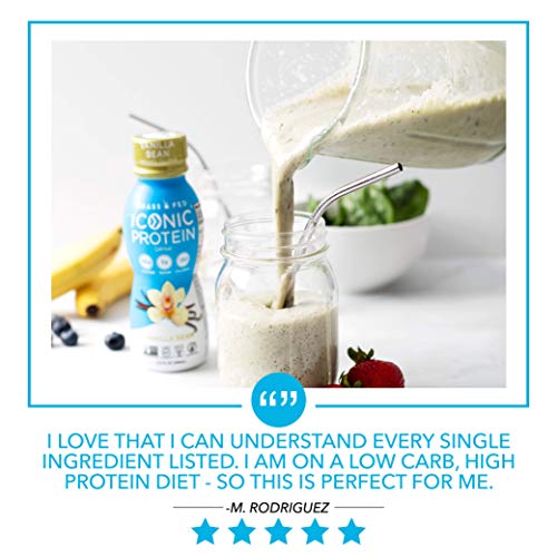 Iconic Low Carb High Protein Drinks, Vanilla Bean, 11.5Oz, 12 Pack