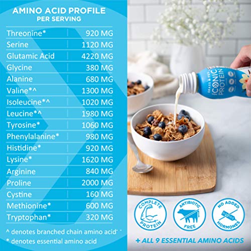 Iconic Low Carb High Protein Drinks, Vanilla Bean, 11.5Oz, 12 Pack