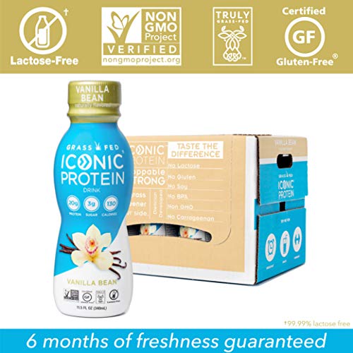Iconic Low Carb High Protein Drinks, Vanilla Bean, 11.5Oz, 12 Pack