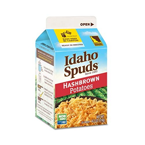 Idaho Spuds Real Potato, Gluten Free, Hashbrowns 4.2Oz 16 Pack