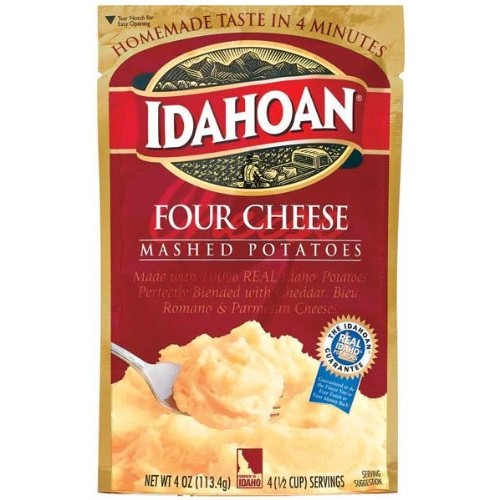 Idahoan Four Cheese Mashed Potatoes 4 Oz Pack Of 12