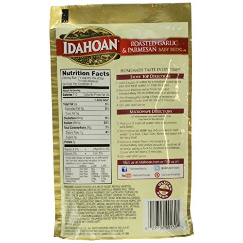 Idahoan Baby Reds Mashed Potatoes With Roasted Garlic And Parmes