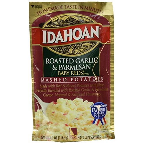 Idahoan Baby Reds Mashed Potatoes With Roasted Garlic And Parmes