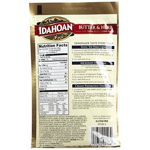 Idahoan Butter &Amp; Herb Mashed Potatoes - 4 Oz - 3 Pk