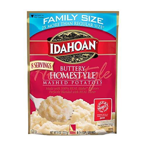 Idahoan Buttery Homestyle Mashed Family Size Potatoes, 8Oz Pack