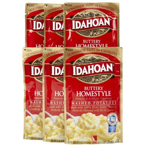 Idahoan Buttery Homestyle Mashed Potatoes, 4 Oz, 6 Pk