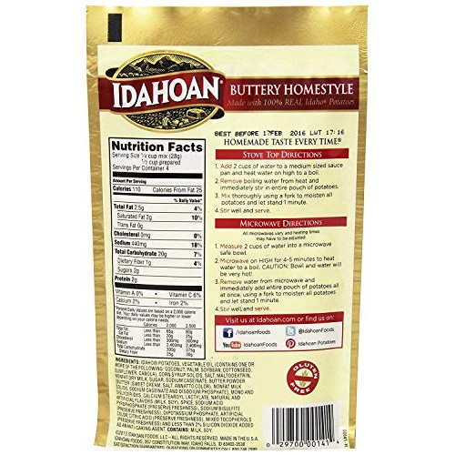 Buttery Homestyle Mashed Potato Pouches 12-Pack