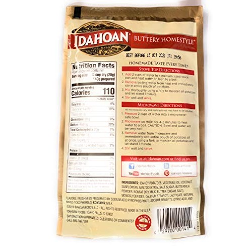 Idahoan, Buttery Homestyle Mashed Potatoes Pack Of 2