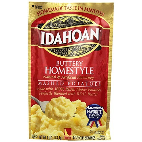 Idahoan Mashed Potatoes , 4 Oz Package - 2 Pack Roasted Garlic