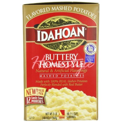 Idahoan Mashed Potatoes, Buttery Homestyle, 4-Ounce Package Pac