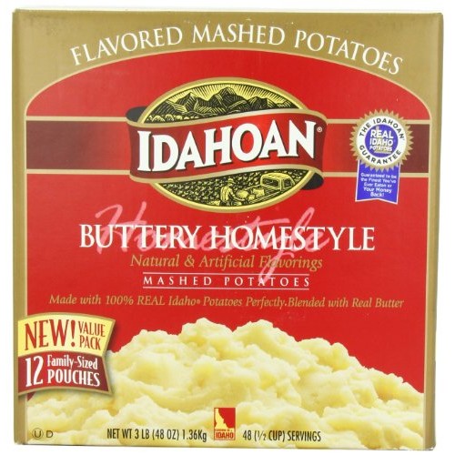 Idahoan Mashed Potatoes, Buttery Homestyle, 4-Ounce Package Pac