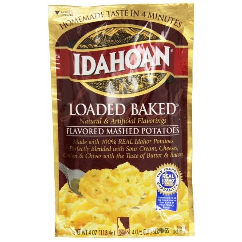 Idahoan Mashed Potatoes, Loaded Baked Potato, 4-Ounce Package P