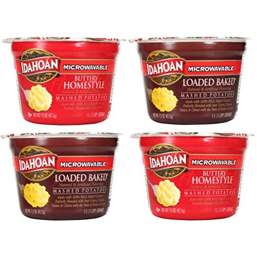 Idahoan Microwavable Instant Mashed Potatoes Variety Bundle: 2