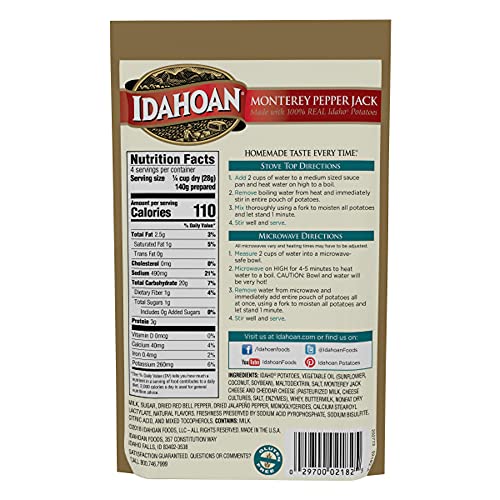 Idahoan Cheese Across America - Monterey Pepper Jack, 12 Pouches