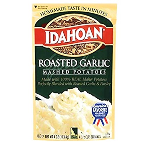 Idahoan Roasted Garlic Mashed Potato Pack Of 3 4 Oz Bags