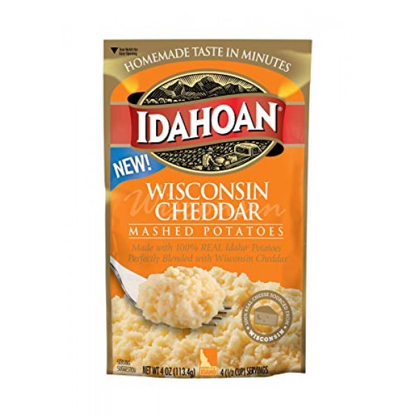Idahoan Cheese Across America - Wisconsin Cheddar, 12 Pouches 4...