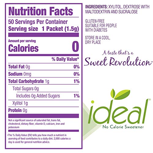 Ideal No Calorie Xylitol Sweetener: Natural, Non Gmo, Keto Frien