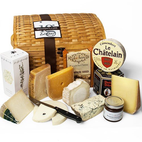 Luxurious Cheese Treasures Gift Basket 8.5 Pound