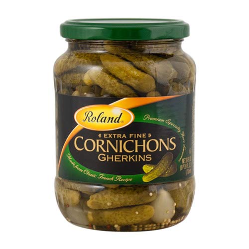 Cornichons In White Wine Vinegar By Roland 22.5 Oz 22.5 Ounce