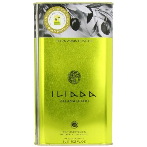Iliada Extra Virgin Olive Oil Tin, 3 Liter