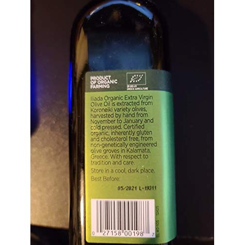 Iliada Greek Organic Extra Virgin Olive Oil 500Ml