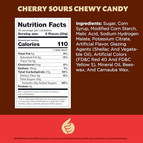 Cherry Sours Classic Chewy Candy Balls, Old-Fashioned Delights, ...