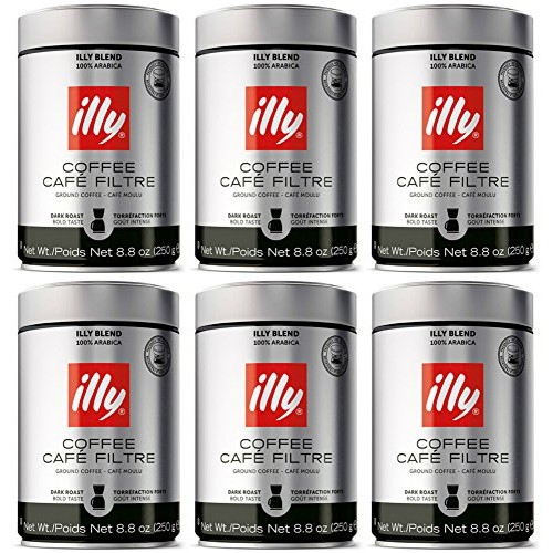 Illy Caffe Scuro Drip Grind Dark Roast, Brown Band, 8.8-Ounce