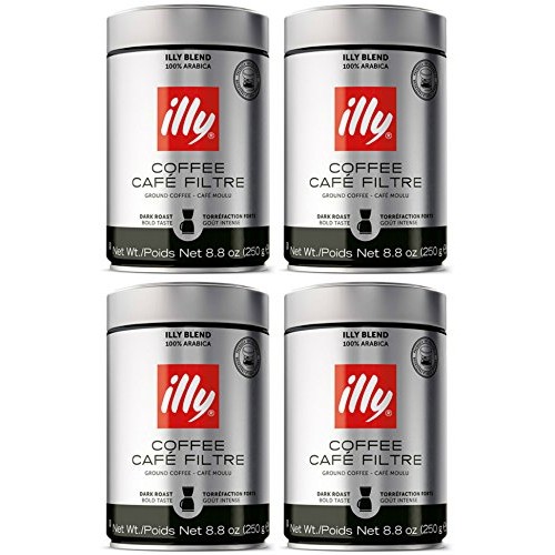 Illy Caffe Scuro Drip Grind Dark Roast, Brown Band, 8.8-Ounce