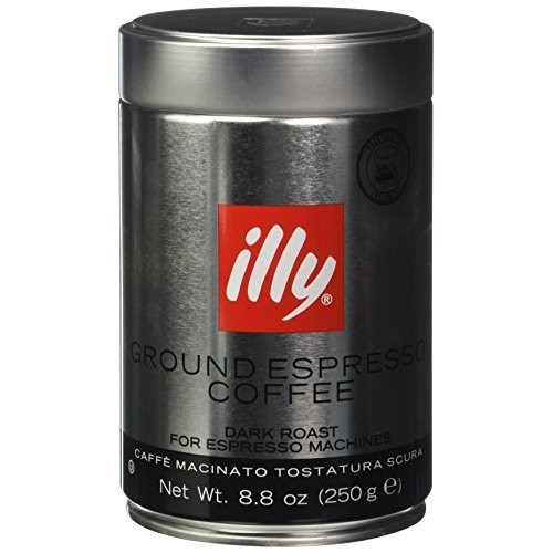 Illy Caffe Scuro Fine Grind Coffee Whole Bean Dark Roast, Black