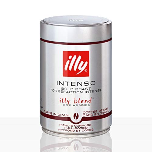 Illy Caffe Scuro Fine Grind Coffee Whole Bean Dark Roast, Black