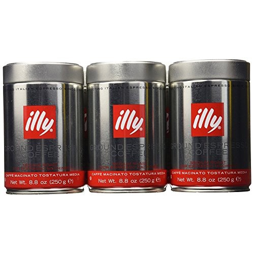 Illy Caffe Normale Fine Grind Medium Roast, Red Band 8.8 Coffe