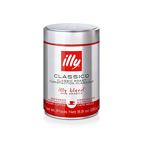 Illy Classico Espresso Ground Coffee, Medium Roast, Classic Roas