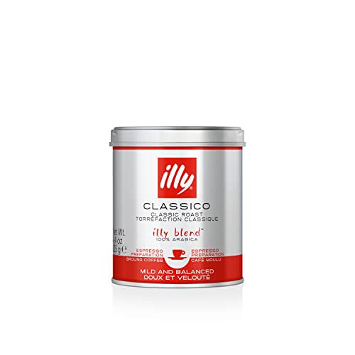 Illy Classico Ground Espresso Coffee, Medium Roast, Classic Roas
