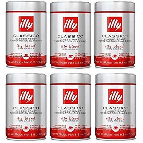 Illy Classico Ground Espresso, Medium Roast, 100% Arabica Coffee