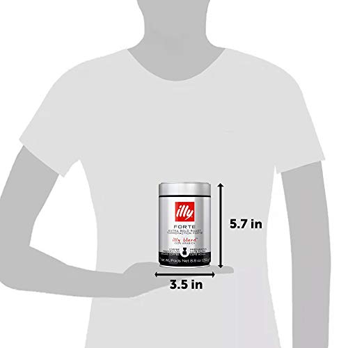 Illy Coffee, Drip Ground, Forte, Extra Dark Roast, 100% Arabica