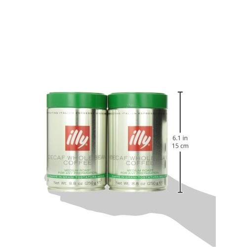 Illy Decaffeinated Whole Bean Coffee, Medium Roast, Classic Roas