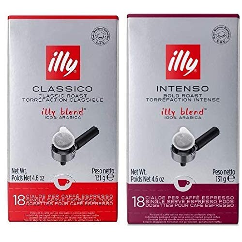Illy Espresso Coffee Ese Pods Variety Pack Dark Roast, 18 Count