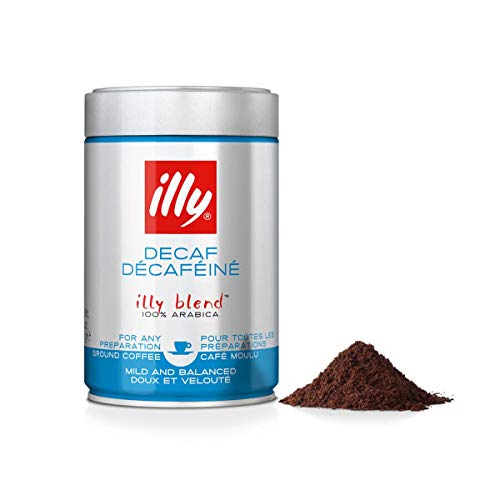Illy Espresso Ground Decaffeinated Coffee, 8.8Oz Pack Of 4